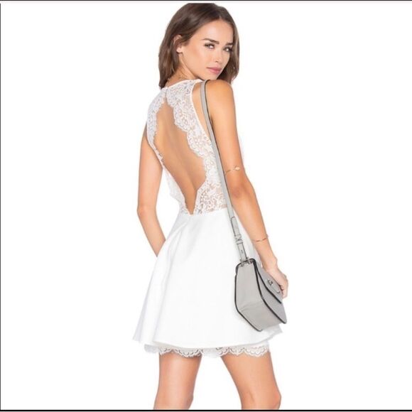 NWT Revolve x NBD Not A Dream Lace Cut Out Mini Dress - Picture 2 of 8